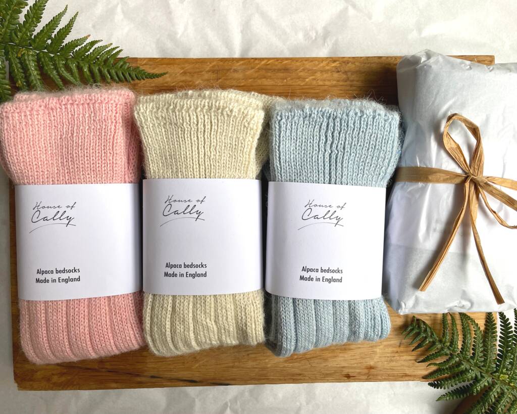 Luxury Alpaca Wool Bed Socks By House of Cally