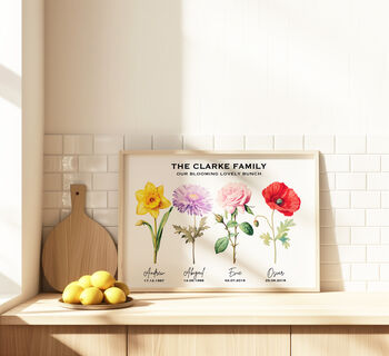 Birth Flower Grandma Print, 7 of 8