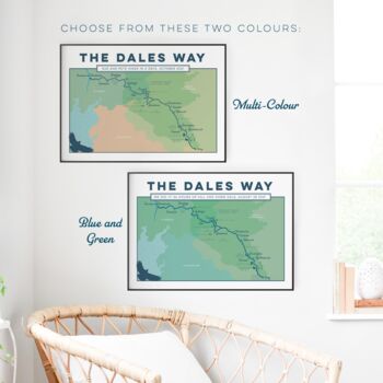 Personalised Dales Way Map Art Print, 6 of 9