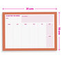 A5 Weekly Pink Orange Spot Desk Pad 50 Tear Off Pages, thumbnail 3 of 7