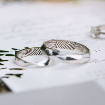 Personalised Sterling Silver Wedding Ring Band, 3 of 10