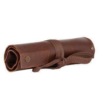 Personalised Leather Tool Roll In Brown, 2 of 10