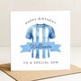 Personalised Football Birthday Card For Special Son, thumbnail 2 of 8