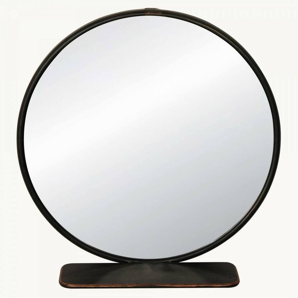 Round Industrial Shelf Mirror By All Things Brighton Beautiful