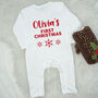 Personalised First Christmas Outfit With Snowflakes, thumbnail 1 of 3