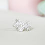 Sterling Silver Floral Cluster Ring, thumbnail 1 of 8