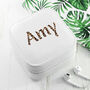 Personalised Animal Print White Travel Jewellery Case, thumbnail 3 of 6