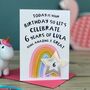 Rainbow And Star Milestone Birthday Card, thumbnail 2 of 4