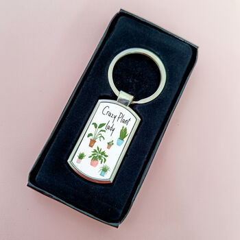 Crazy Plant Lady Keyring | House Plant Keychain, 2 of 5