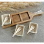 Wooden Serving Tray With Snack Bowls, thumbnail 3 of 7