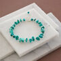 Mens Raw Turquoise Crystal Chip Bracelet, thumbnail 1 of 2