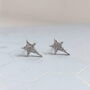 Sterling Silver And Crystal Star Earrings, thumbnail 1 of 5