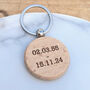 Personalised Fingerprint Wooden Keyring, thumbnail 2 of 4