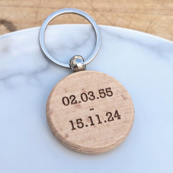 Personalised Fingerprint Wooden Keyring, 2 of 4