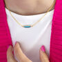 Oblong Oval Birthstone Necklace, thumbnail 7 of 10