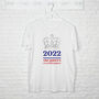 Queen's 2022 Platinum Jubilee Adult T Shirt With Crown, thumbnail 2 of 3