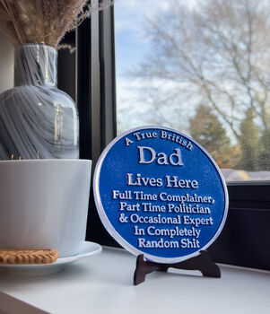 Polished Metal Heritage Gift Plaque For Dad, 4 of 4