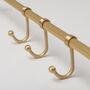 Solid Brass Kitchen Hook Rail | Satin Brass, thumbnail 4 of 4