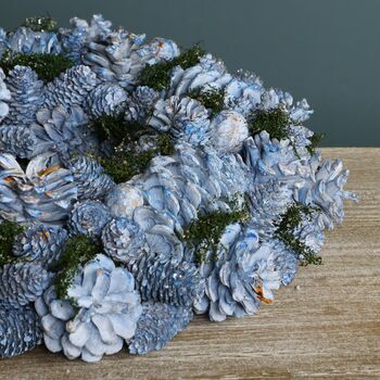 Frosted Blueberry Blooms Christmas Wreath, 4 of 6