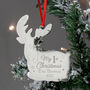 'My 1st Christmas' Reindeer Christmas Tree Decoration, thumbnail 1 of 2
