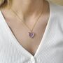 60th Birthday Gift For Her Amethyst Crystal Pendant, thumbnail 4 of 8