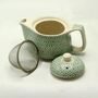 Small Retro Green Mosaic Herbal Teapot, thumbnail 2 of 3