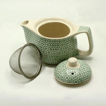 Small Retro Green Mosaic Herbal Teapot, 2 of 3