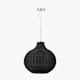 Black Rattan Pendant Ceiling Light, thumbnail 3 of 7