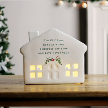 Personalised Christmas LED House For Couples, 3 of 5