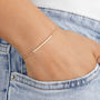 Silver Or Gold Diamond Style Bar Bracelet, thumbnail 1 of 7