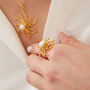 Pearl Sun Molten Dripping Sunburst Sterling Silver Set, thumbnail 3 of 12