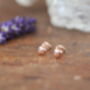 Darcy Rose Gold Petite Heart Earrings, thumbnail 2 of 2