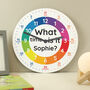 Personalised 'What Time Is It?' Wooden Clock, thumbnail 4 of 8