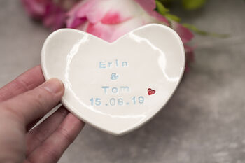 Personalised Wedding Gift Ring Dish Letterbox Friendly, 5 of 7