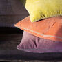 Misi Washed Coral Velvet Cushion, thumbnail 6 of 7