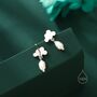 Sterling Silver Dainty Cloud And Natural Pearl Raindrop Stud Earrings, thumbnail 3 of 11