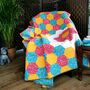 Bright Sofa Throw, Double Bed Quilted Blanket, thumbnail 8 of 11