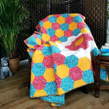 Bright Sofa Throw, Double Bed Quilted Blanket, 8 of 11