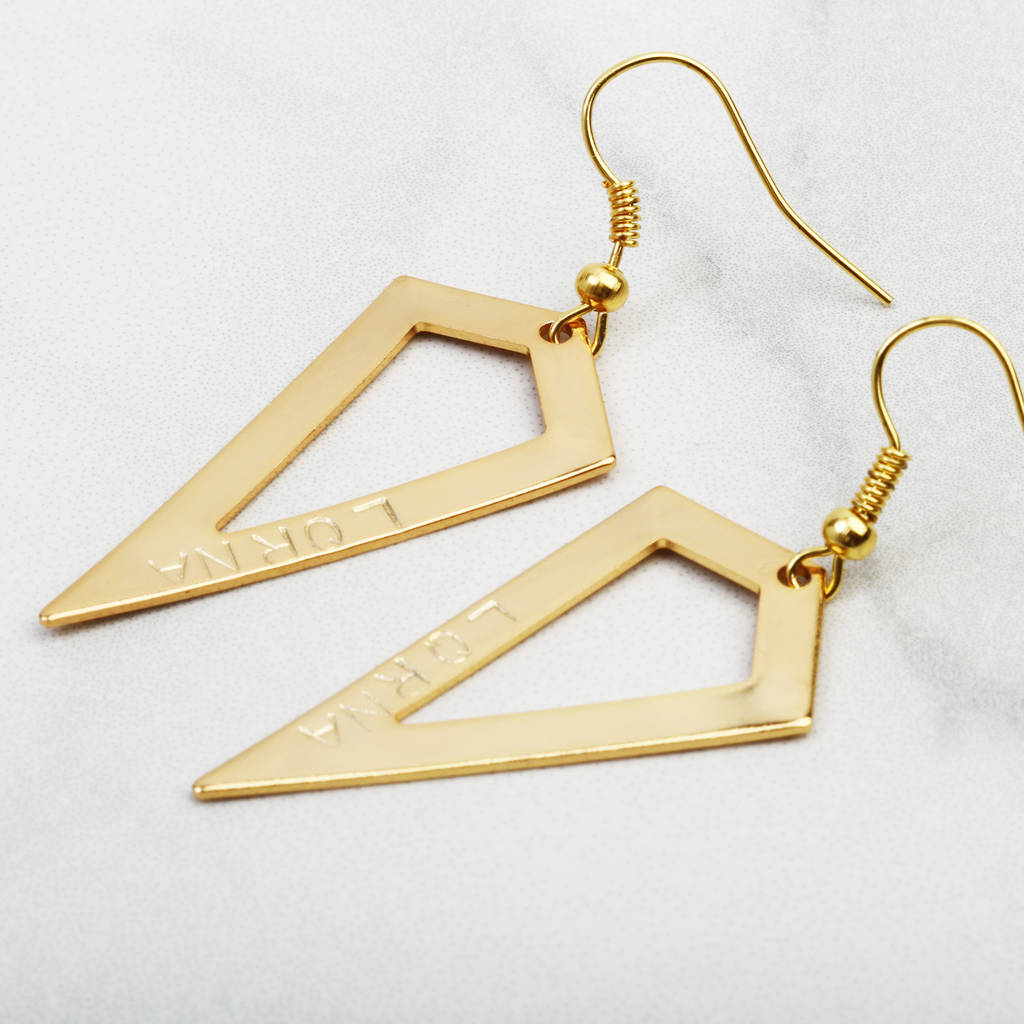 Personalised Geometric Earrings Gift For Her, 1 of 8