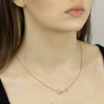 Sterling Silver Love Necklace, 3 of 5