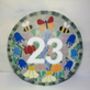 Bright Floral Mosaic House Door Number Sign, thumbnail 5 of 6