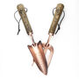Personalised Luxe Copper Trowel And Fork Set, thumbnail 10 of 10