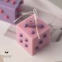 Set Of Two Dice Candles With Free Greeting Card, thumbnail 3 of 4