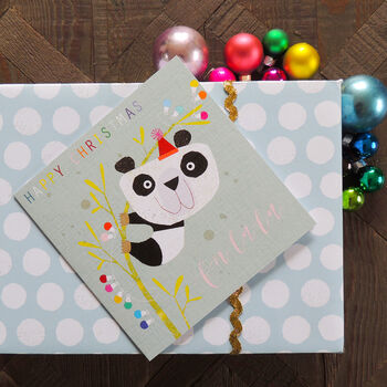 Christmas Panda Greetings Card, 4 of 5