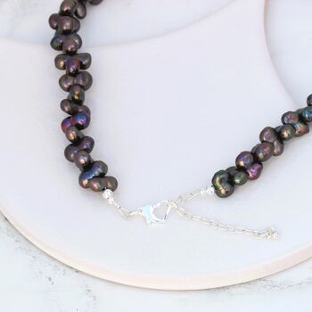 Brown Peacock Peanut Pearl Necklace, 6 of 10