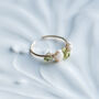 Peridot And Baroque Pearls Adjustable Ring, thumbnail 7 of 11