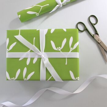 Mistletoe Christmas Wrapping Paper Set, 6 of 6