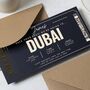 Personalised Dubai Boarding Pass Holiday Reveal Voucher, thumbnail 3 of 9
