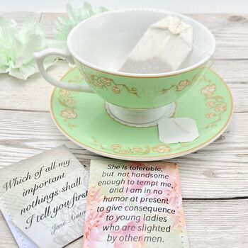 Jane Austen Tea Gift Set With Regency Style Teacup, 8 of 12