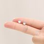 Sterling Silver 6mm Moonstone Stud Earrings, thumbnail 5 of 12